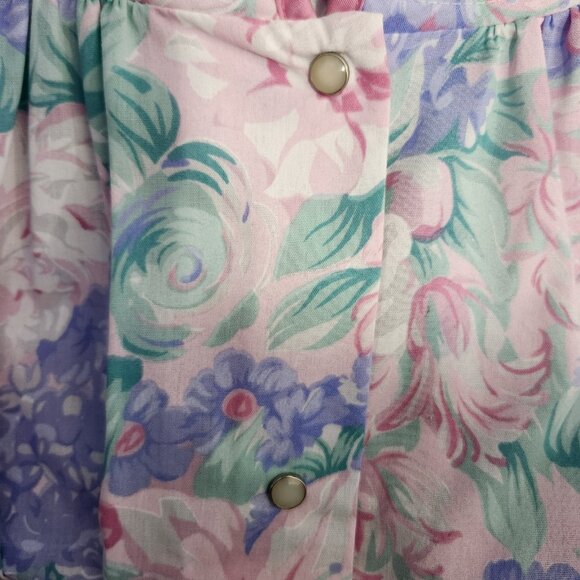 Vintage Kelly Reed Women's Size Small House Dress Mumu Snaps Pockets Floral NWOT - Picture 11 of 13